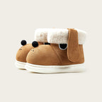 Beagle dog fluffy slippers for kids with soft plush lining