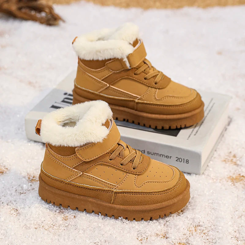 Brown WinterPro boots with plush lining – winter lifestyle view