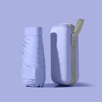 Lilac mini pocket umbrella with protective capsule