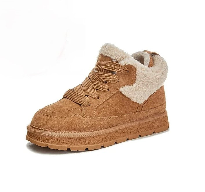 Brown Nordic Touch women's winter boots with warm lining