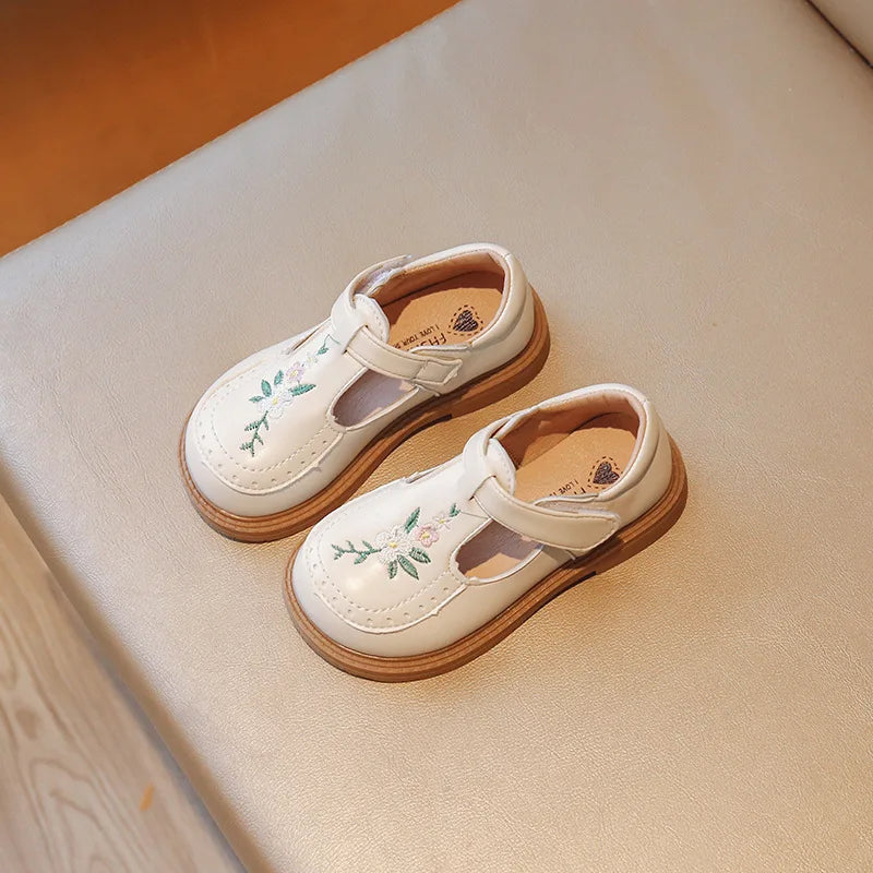 EGA® | Çiçek Nakışlı Ayakkabı V2 - EGA - Bej / 23 (15 cm) - EGA - ayakkabı