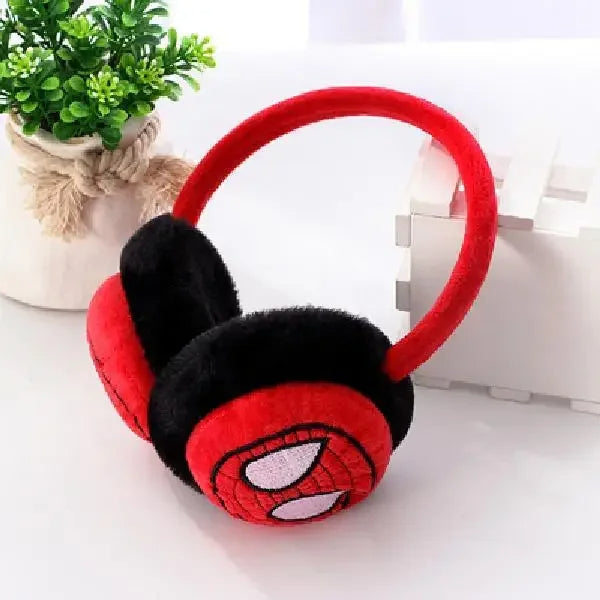 Spider-Man winter earmuffs for kids with soft plush ear padding