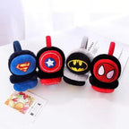 Superhero winter earmuffs for kids in Superman, Captain America, Batman and Spider-Man designs