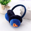 Superman winter earmuffs for kids with soft plush ear padding