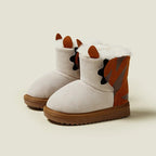 Tiger cartoon snow boots for kids with warm plush lining