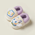 Unicorn fluffy slippers for kids with soft plush lining and non-slip sole